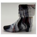 Vtg. Mosser Purple Slag Glass Toothpick Holder