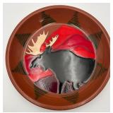 Vintage DEI Stoneware Moose Serving Plate