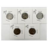 5 War Time Nickels