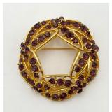 Vintage "MJENT" Circle Pin