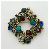 Beautiful Vintage Square Pin
