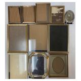 Lot Of 10 Gold & Silver Metal Picture Frames