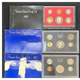1971, 1972, 1982 U.S. Mint Proof Sets
