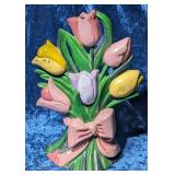 Vintage Iron Tulip 9" Door Stop