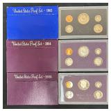 1983, 1984, 1985 U.S. Mint Proof Sets