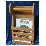 Vtg. Wall-Mount Magazine Rack/Paper Towel Holder