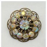 Vintage Golden Aurora Borealis Pin