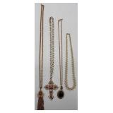 Lot Of 4 Gold Toned Fashion Necklaces