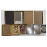 Lot Of 9 Gold Toned Metal Picture Frames