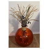 Orange Round Flower Vase