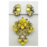 Exceptional Antique Pin/Brooch & Ear Clips