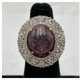 Natural Star Ruby, Sapphire & Sterling Silver Ring