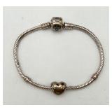 Pandora Sterling Silver Chain bracelet w/ Heart