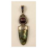 Sterling Silver ï¿½Sajenï¿½ Labradorite Pendant