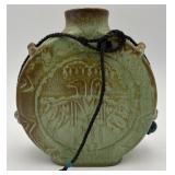Vtg. Frankoma Pottery Thunderbird Canteen