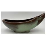 Vtg. Frankoma Pottery Footed Cornucopia