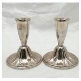 Poole Sterling Silver Weighted Candlesticks