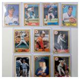 Ten 1987 MLB Topps Cards