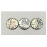 3 - 1943 Steel Pennies