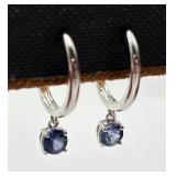 Lovely 925 SS Oscar Friedman Tanzanite Earrings