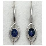 Pretty Tanzanite & Sterling Silver Earrings