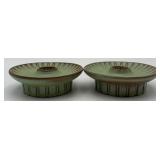 Pair of Frankoma Pottery Sunburst Candle Holders