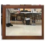 Large Wooden-framed Rectangular Mirror