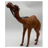 Vtg. Leather-wrapped Dromedary Camel Figurine