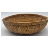 Vintage Round Woven Rattan Basket