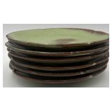 6 Vtg. Frankoma Pottery Scalloped-edge Plate