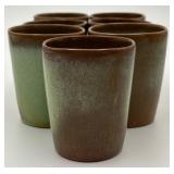 7 Vtg. Frankoma Pottery Plainsman Juice Tumblers