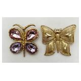 Pair of Butterfly Pins/Brooches