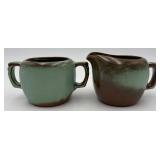 Vtg. Frankoma Pottery Plainsman Creamer & Sugar