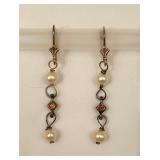 Vintage Sterling Silver & Pearl Earrings