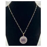 Beautiful Ruby, Sapphire & Sterling Necklace