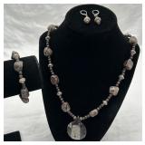 Orthoceras Fossil Necklace, Bracelet & Earrings