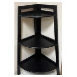 Modern Black Corner Shelf w/ 3 Shelfï¿½s
