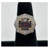 Gorgeous Ruby, Sapphire & Sterling Silver Ring