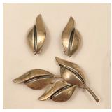 Vintage ï¿½SCF Denmarkï¿½ Sterling Pin & Ear Clips