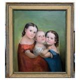 1840s "Butler Sisters" Provincial School Painting