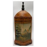 Vtg. Hand-painted Wooden Box w/ Lid
