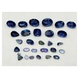 A Parcel of 28 Natural Tanzanite Gemstones