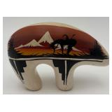Hand-painted Native American Navajo Pottery Bear