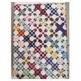Vintage Snowball Block Pattern Quilt