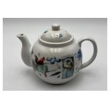 Pretty Blue Floral Animal/Butterfly Tea Pot
