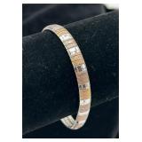 Sterling Silver Gold Vermeil Omega Chain Bracelet