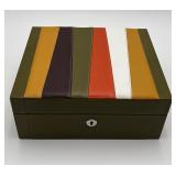 Gigliodoro Leather Multi Colored Jewelry Box