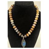 Beautiful Multicolored Faceted Stone Bead Necklace