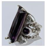 Sterling Silver & Amethyst Ring