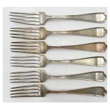 6 Alvin Sterling Silver Dinner Forks, 272 grams